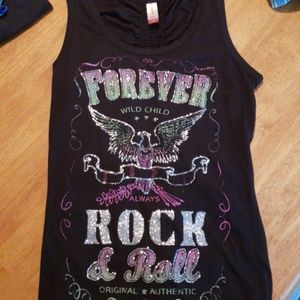 NWOT, Cute tank with glitter